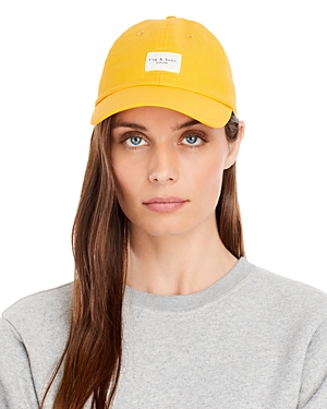 Rag & Bone Addison Linen Baseball Cap In Yellow