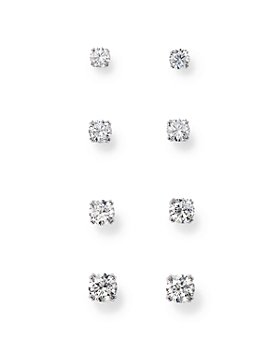 Bloomingdale's - Certified Round Diamond Stud Earrings Collection in 14K White Gold featuring diamonds with the De Beers Code of Origin, 0.50- 2.0 ct. t.w. - 100% Exclusive