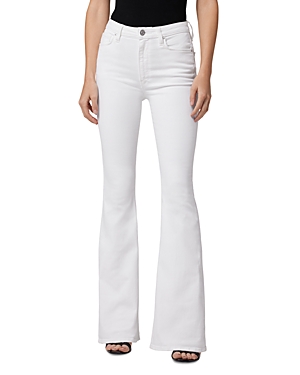 HUDSON HOLLY HIGH RISE FLARED JEANS IN WHITE HORSE