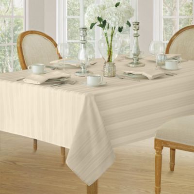 Denley Stripe Jacquard Oblong Tablecloth, 52" x 70"