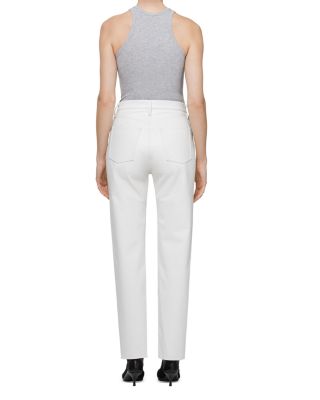 white leather pants suit