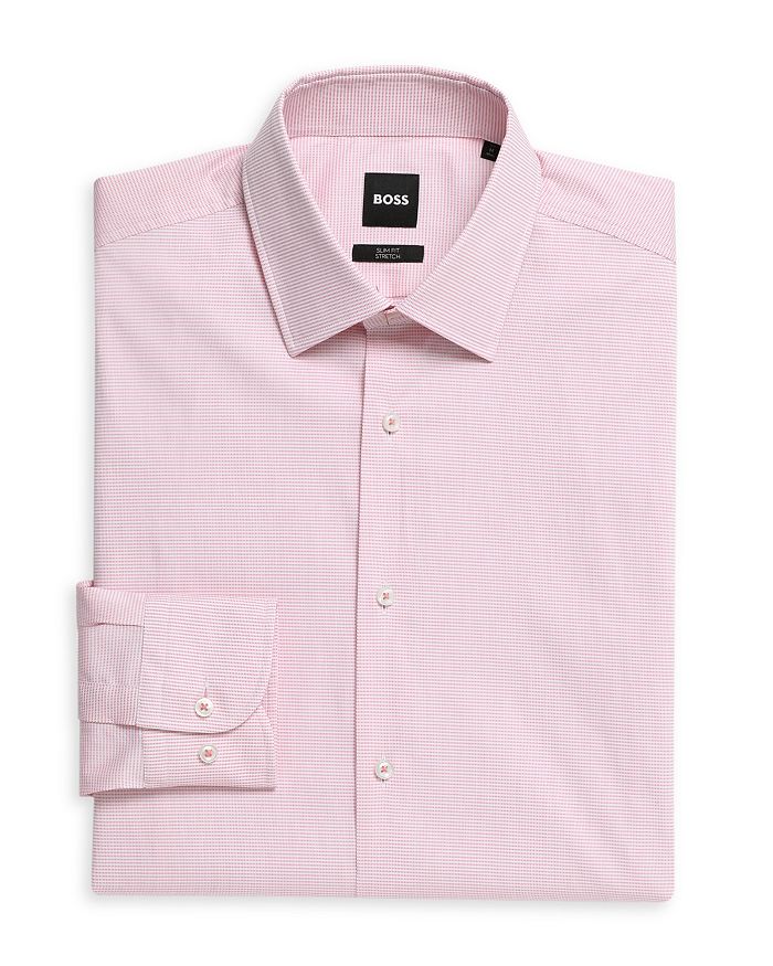 BOSS Hank Kent Slim Fit Micro Print Dress Shirt | Bloomingdale's