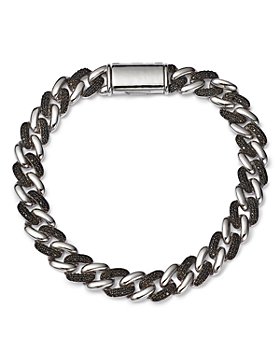 Bloomingdale's - Men's Black Diamond Link Bracelet in 14K White Gold, 0.50 ct. t.w. - 100% Exclusive