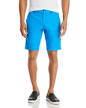 Hugo Boss Slim-fit Regular-rise Shorts In Stretch Cotton In Open Blue