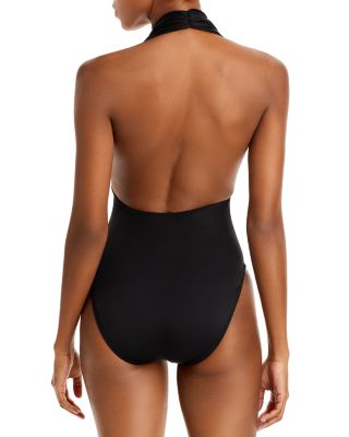 Halter Low Back One Piece Swimsuit