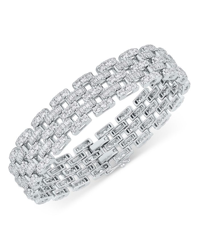 Bloomingdale's - Diamond Link Bracelet in 14K White Gold, 10.0 ct. t.w. - 100% Exclusive