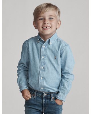 Boys' Chambray Button-Down Shirt - Little Kid