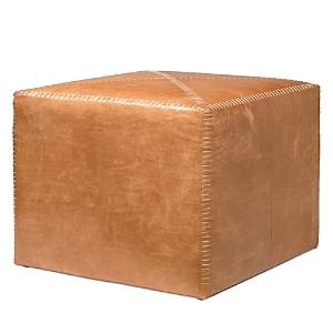 Shop Jamie Young Leather Ottoman In Brown