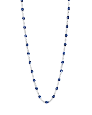 Gigi Clozeau 18k White Gold Classic Gigi Resin Bead Collar Necklace, 16.5 In Blue