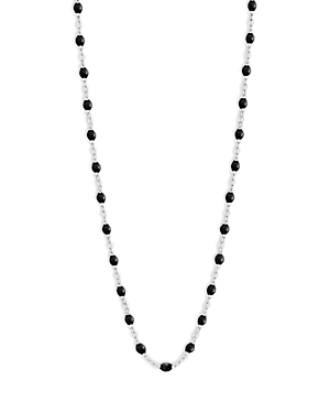 Gigi Clozeau 18k White Gold Classic Gigi Resin Bead Collar Necklace, 16.5 In Black