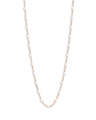 18K Rose Gold Classic Gigi Resin Bead Collar Necklace, 16.5&amp;quot;