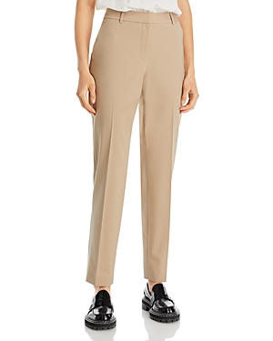 Lafayette 148 Sullivan Linen Pants With Crochet Detail In Taupe