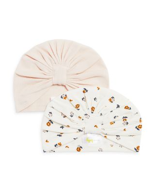 Bloomie's Baby - Girls' Solid & Floral Knit Hats, 2 Pack - Baby