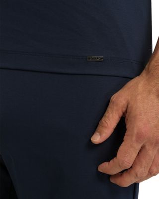 Night Selection Mercerized Cotton V Neck Pajama Tee &amp; Pajama Shorts Set 