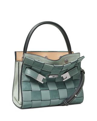 Tory Burch Lee Radziwill Woven Leather Satchel | Bloomingdale's