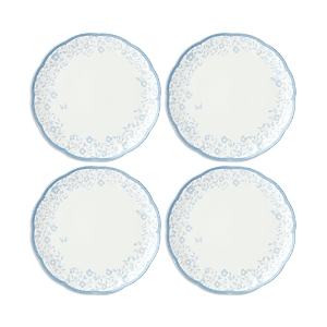 Lenox Butterfly Meadow Cottage Dinner Plates, Set Of 4 In White/cornflower