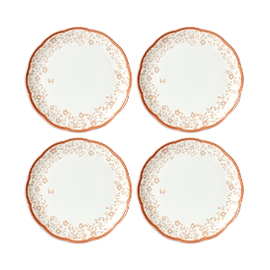 Lenox Butterfly Meadow Cottage Dinner Plates, Set Of 4 In White/saffron