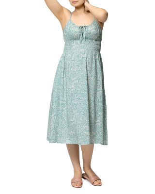 knee length dresses for ladies Baby Pink Maternity Midi Dress With Short Sleeves main image 1