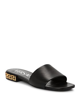 Versace - Women's Greca Leather Slide Sandals
