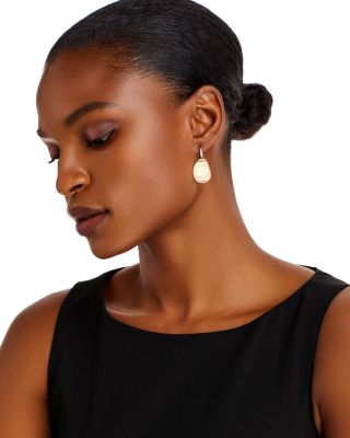 18K Yellow Gold and Diamond Lunaria Drop Earrings