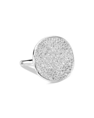 Ippolita Sterling Silver 925 Stardust Diamond Pave Disc Statement Ring