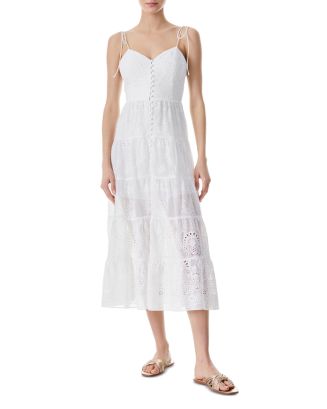 Alice and Olivia Shanti Eyelet Button Front Maxi Dress | Bloomingdale's