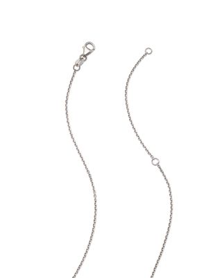  Diamond Bezel Set Pendant Necklace in 14K White Gold, .15 tcw 