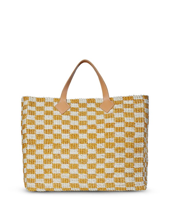 POOLSIDE - Tropical Woven Check Tote