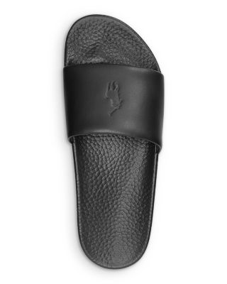 polo slippers black