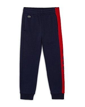 lacoste boys' cotton fleece blend jogger pants- little kid, big kid