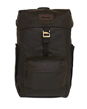 Shop Barbour Essential Wax Backpack In Olive