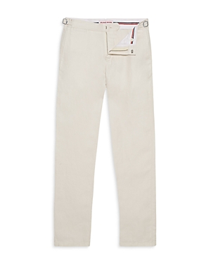 Orlebar Brown Griffon Straight Fit Linen Pants In White Sand