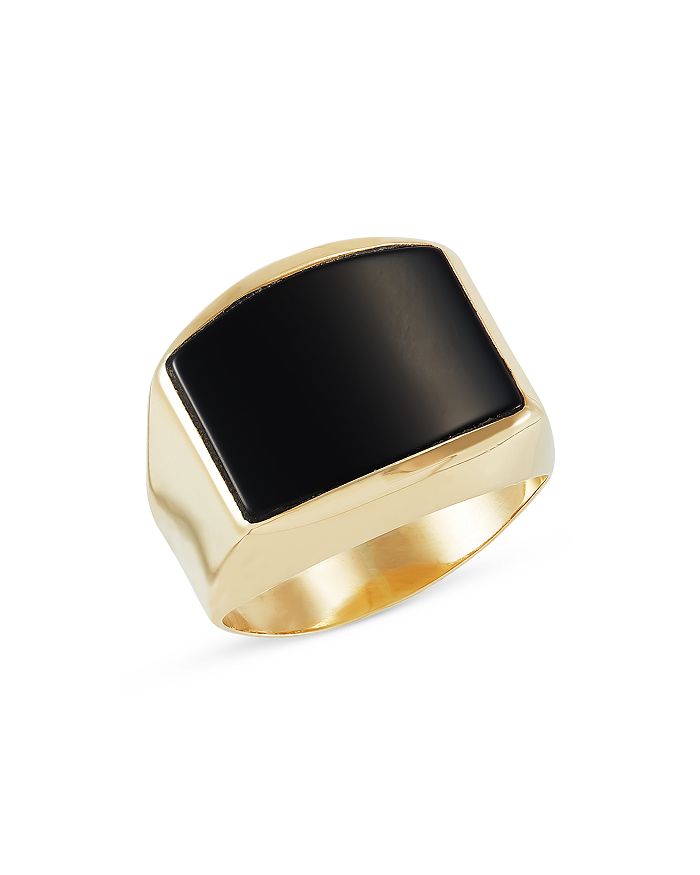 Bloomingdale's - Men's Onyx Ring in 14K Yellow Gold