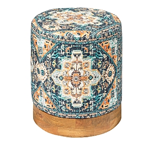 Bloomingdale's Mendocino Upholstered Ottoman In Blue