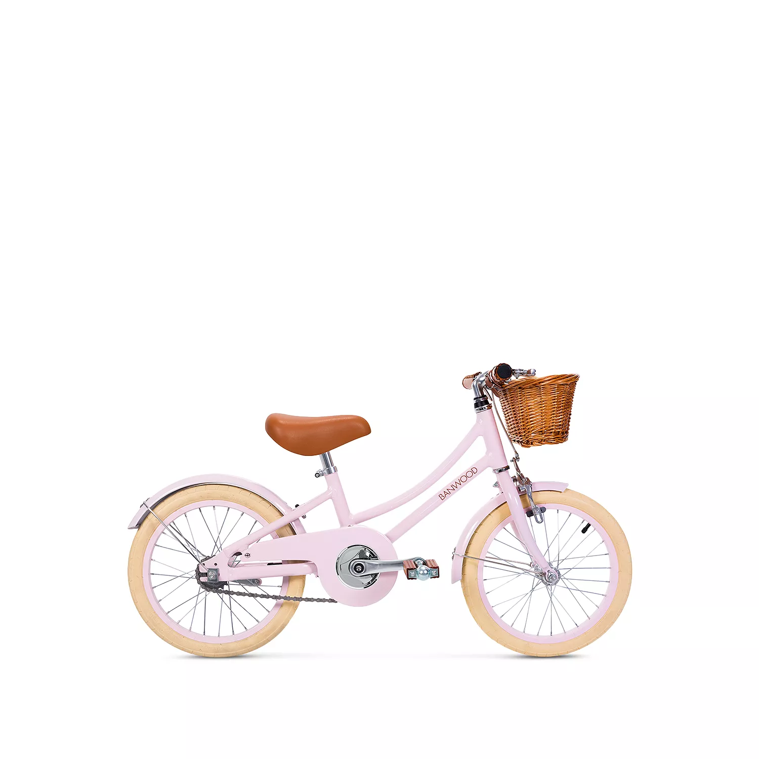 Banwood Unisex Classic Bicycle with 16-inch tires and detachable wicker basket