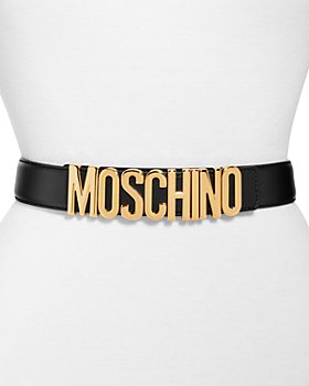 Moschino - Moschino Women's Logo Buckle Leather Belt