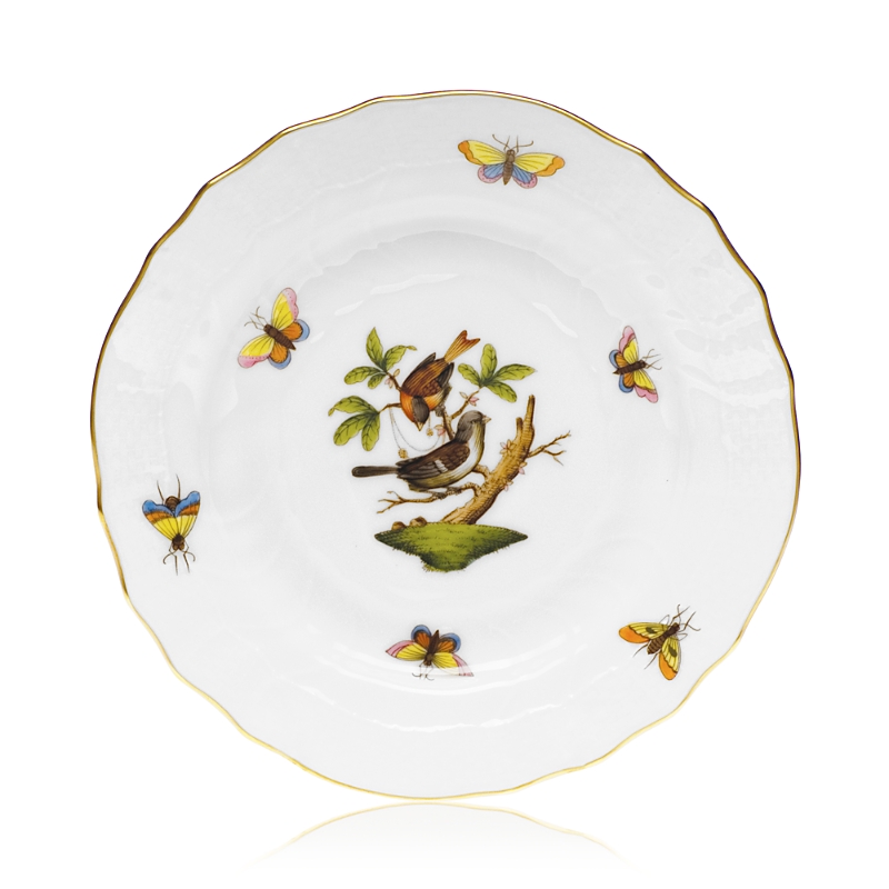 Herend Rothschild Bird Bread & Butter Plate #1 In Motif