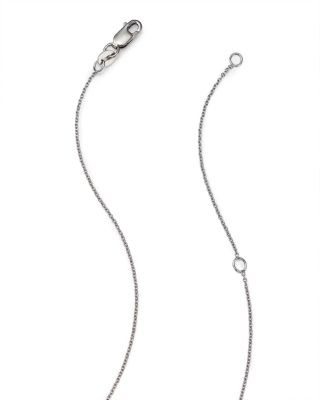 18K White Gold Palm Tree Pendant Necklace with Diamonds, 16"