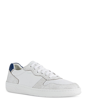 Shop Geox Men's Magnete Low Top Sneakers In White/blue