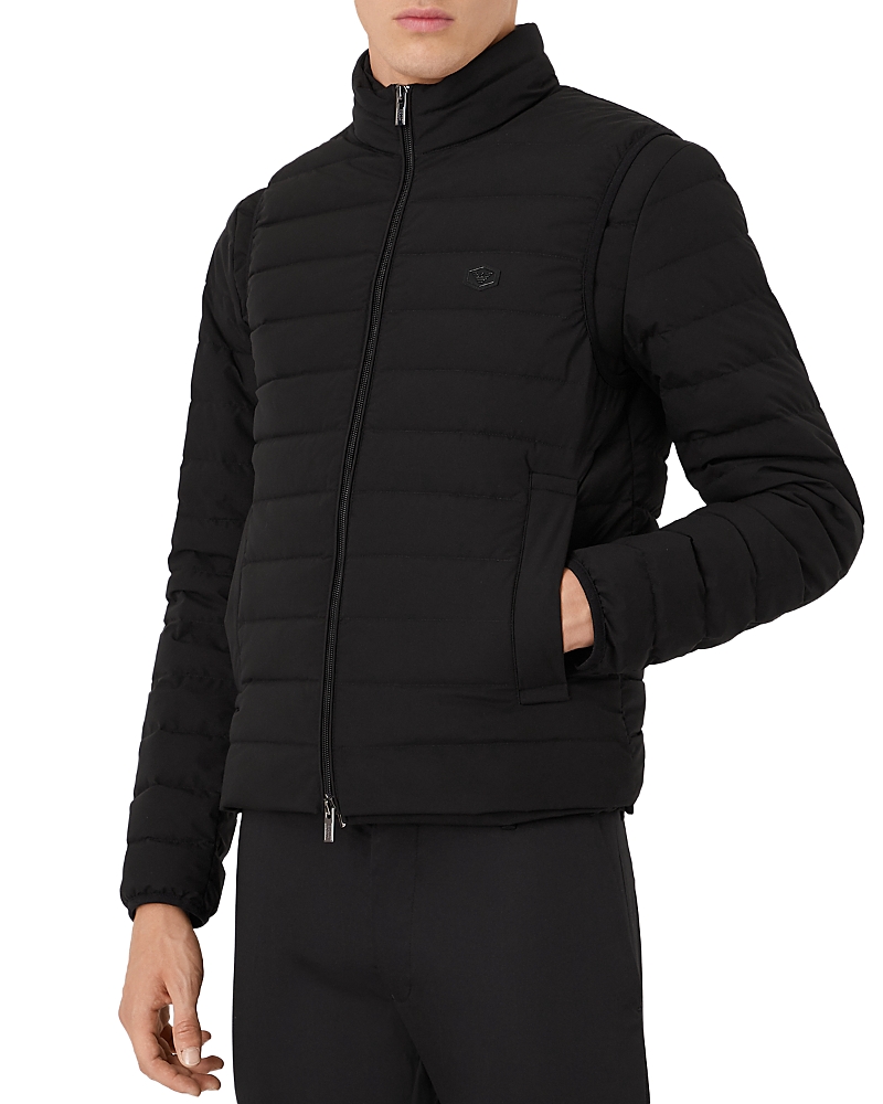Shop Emporio Armani Essential Quilted Down Vest In Black