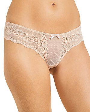 Eberjey Anouk Classic Lace Thong In Nude