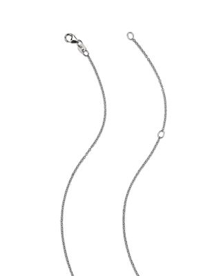 Blue Sapphire and Diamond Pendant Necklace in 14K White Gold, 18&amp;quot;&amp;nbsp;