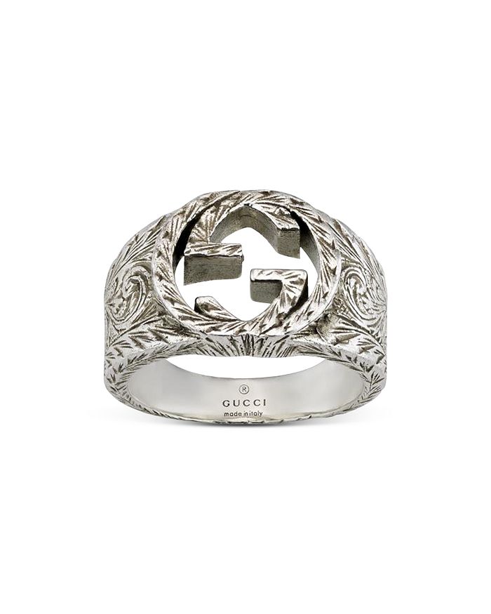 Gucci wide ring with shop interlocking g motif