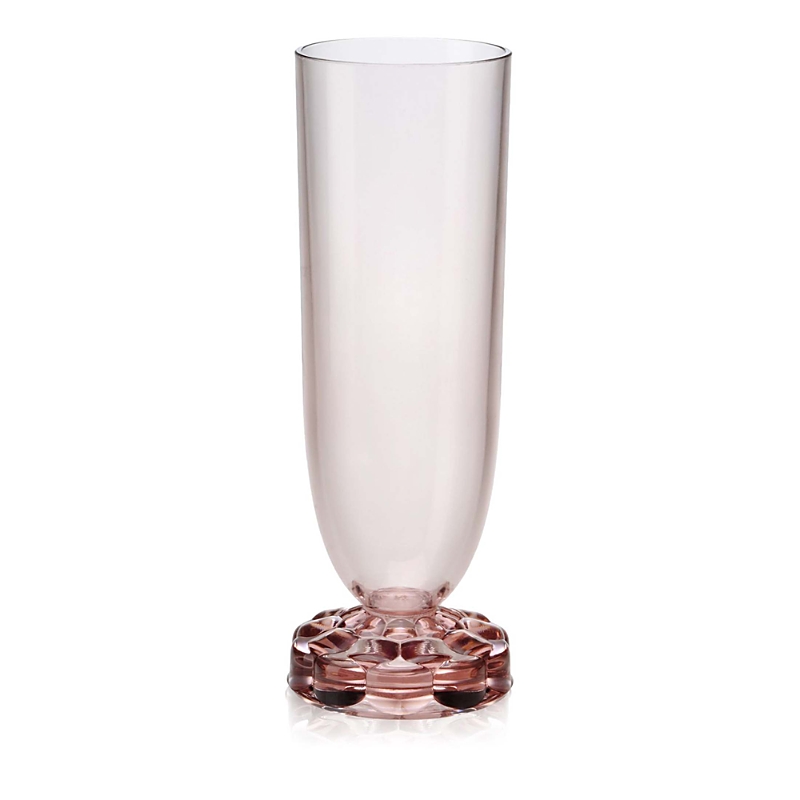 Kartell Jellies 4-piece Flute Set In Pink