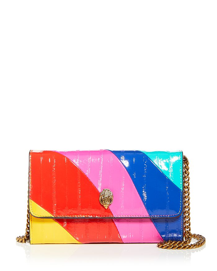 KURT GEIGER LONDON Kensington Multi Color Stripe Chain Wallet