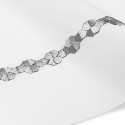 Ivins Embroidered Flat Sheet, Full/Queen - Exclusive