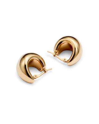 14K Yellow Gold Huggie Earrings 