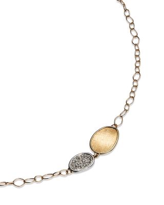 18K Yellow &amp; White Gold Lunaria Diamond Station Necklace, 16.5&amp;quot;