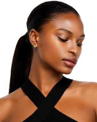 Love Knot Stud Earrings in 14K Yellow Gold