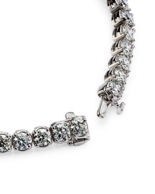 Certified Diamond Tennis Bracelet in 14K White Gold, 10.0 tcw 